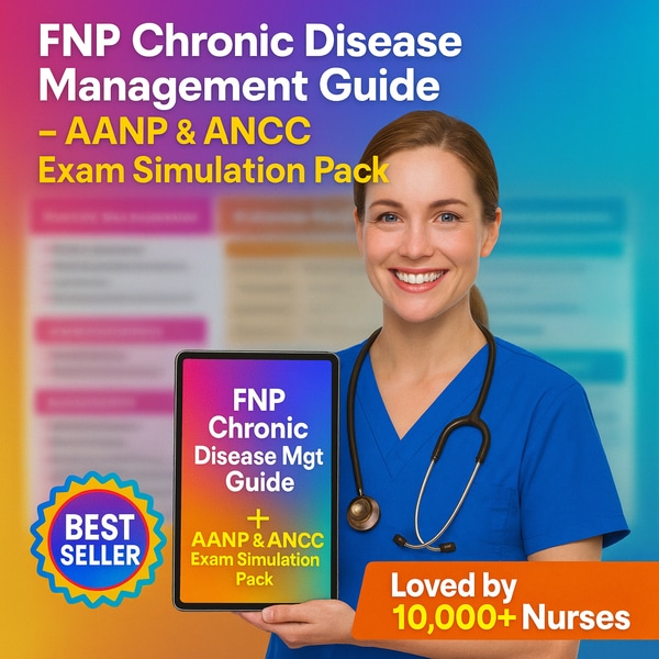 FNP Chronic Disease Management Guide + AANP & ANCC Exam Simulation Pack
