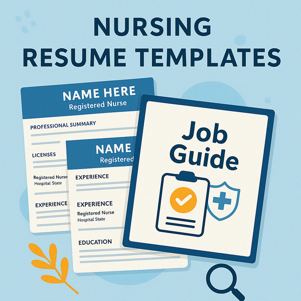 Nursing Resume Templates and Job Guide