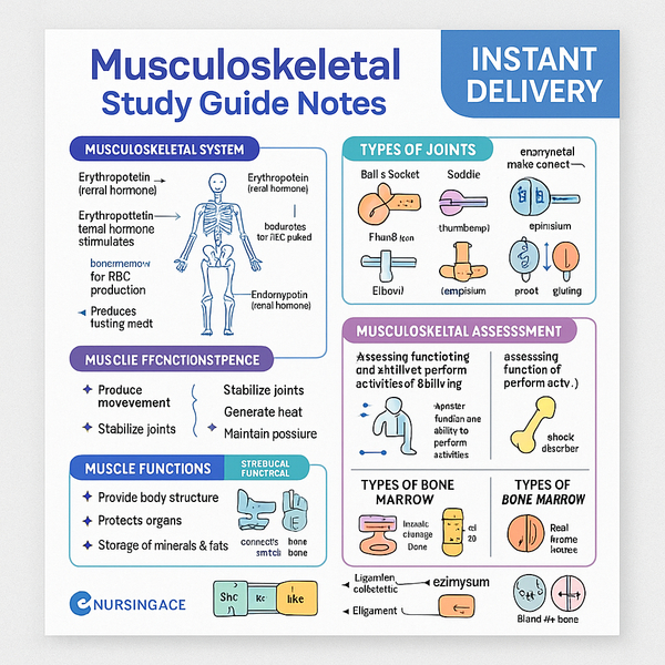 Musculoskeletal Study Guide Notes