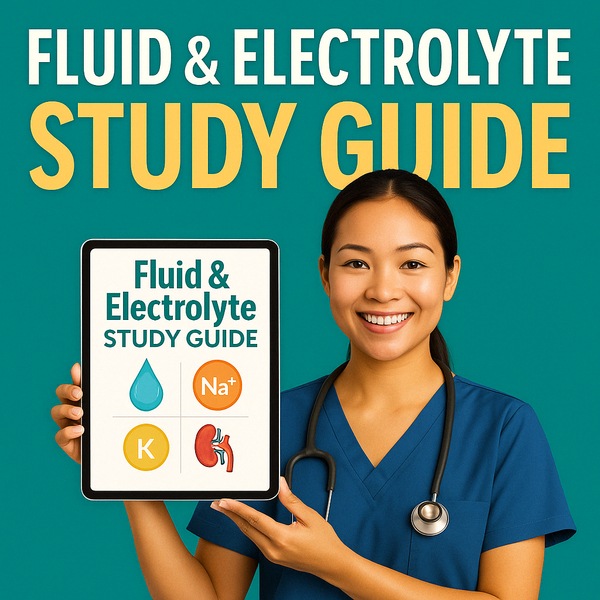 Nurse holding Fluid and Electrolytes Study Guide