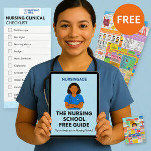 Nurse with free Nursing Clinical Checklist