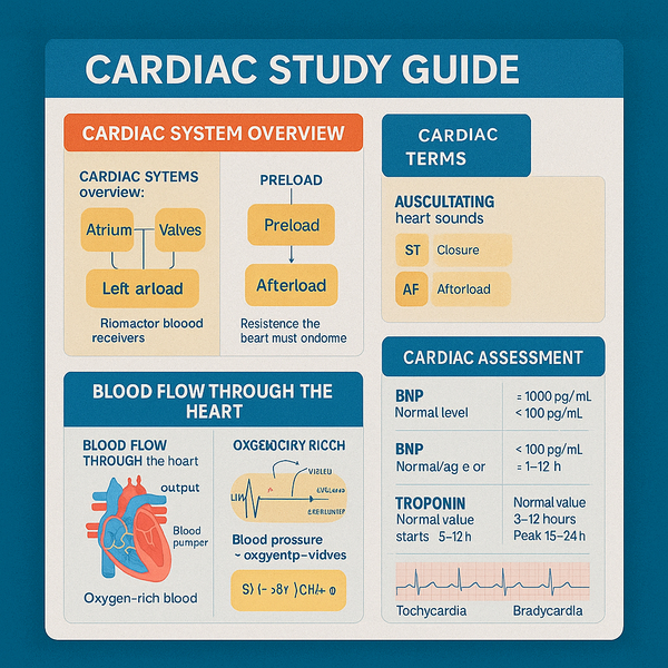 Cardiac Study Guide Notes