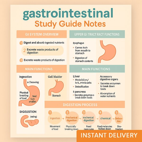 Gastrointestinal Study Guide