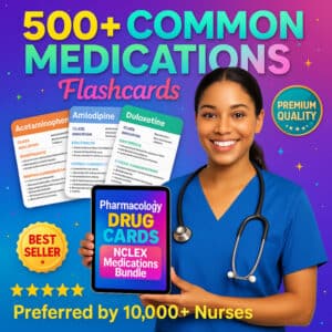 500+Common Medications Flashcards | Pharmacology Drug Cards| NCLEX Medications| Pharmacology Cheat Sheet