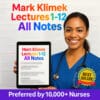 Mark Klimek Lectures 1-12 All Notes| Nursing Exam Prep Study Guide | NCLEX RN Resources