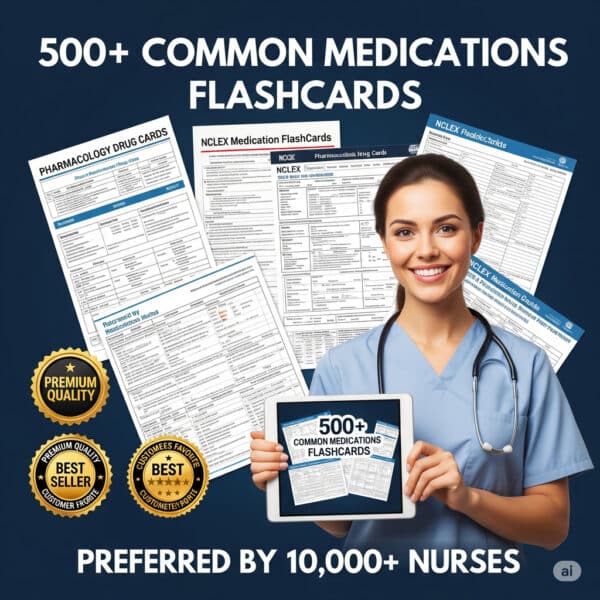 500+Common Medications Flashcards | Pharmacology Drug Cards| NCLEX Medications| Pharmacology Cheat Sheet