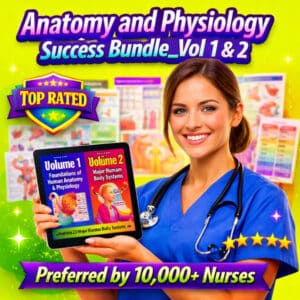 Anatomy and Physiology Success Bundle_Vol 1 & 2 | Human Anatomy | Nursing Student | Flashcards, Cheat Sheet, Coloring Book and Worksheets